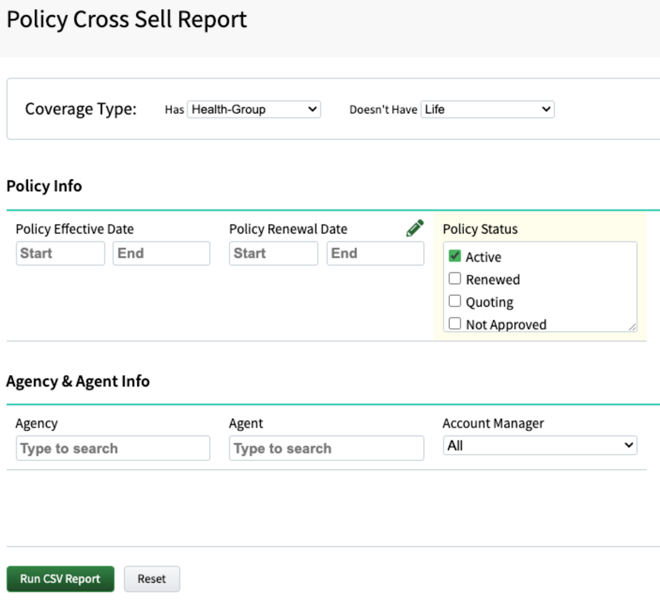 Cross sell report image