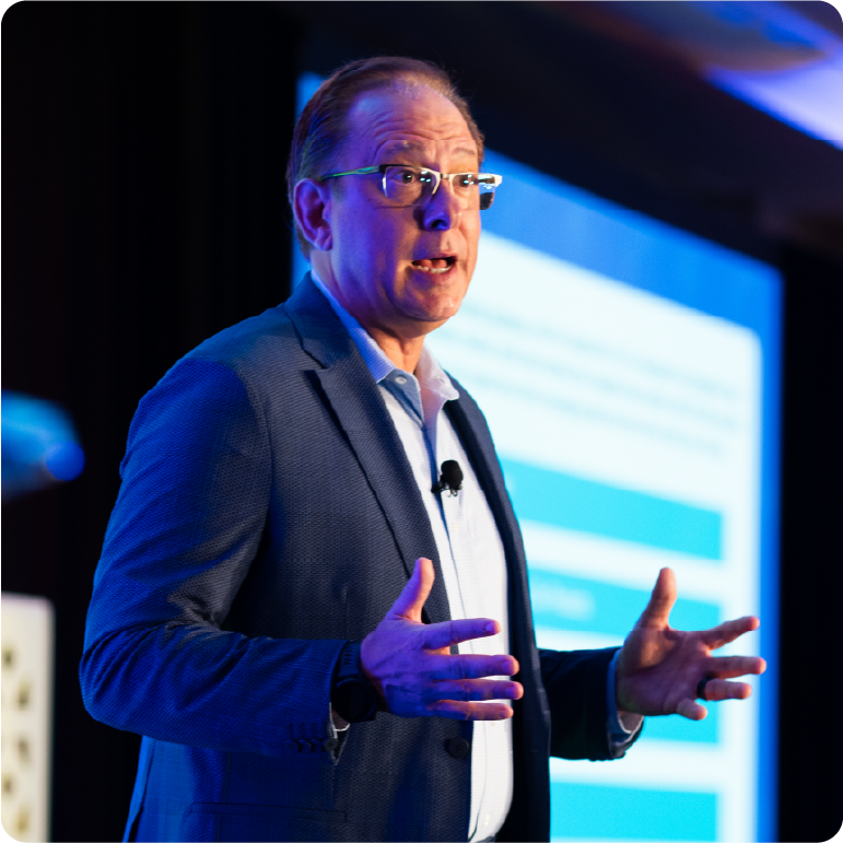 AgencyBloc CEO Mike Lamb speaking at BlocBuilder