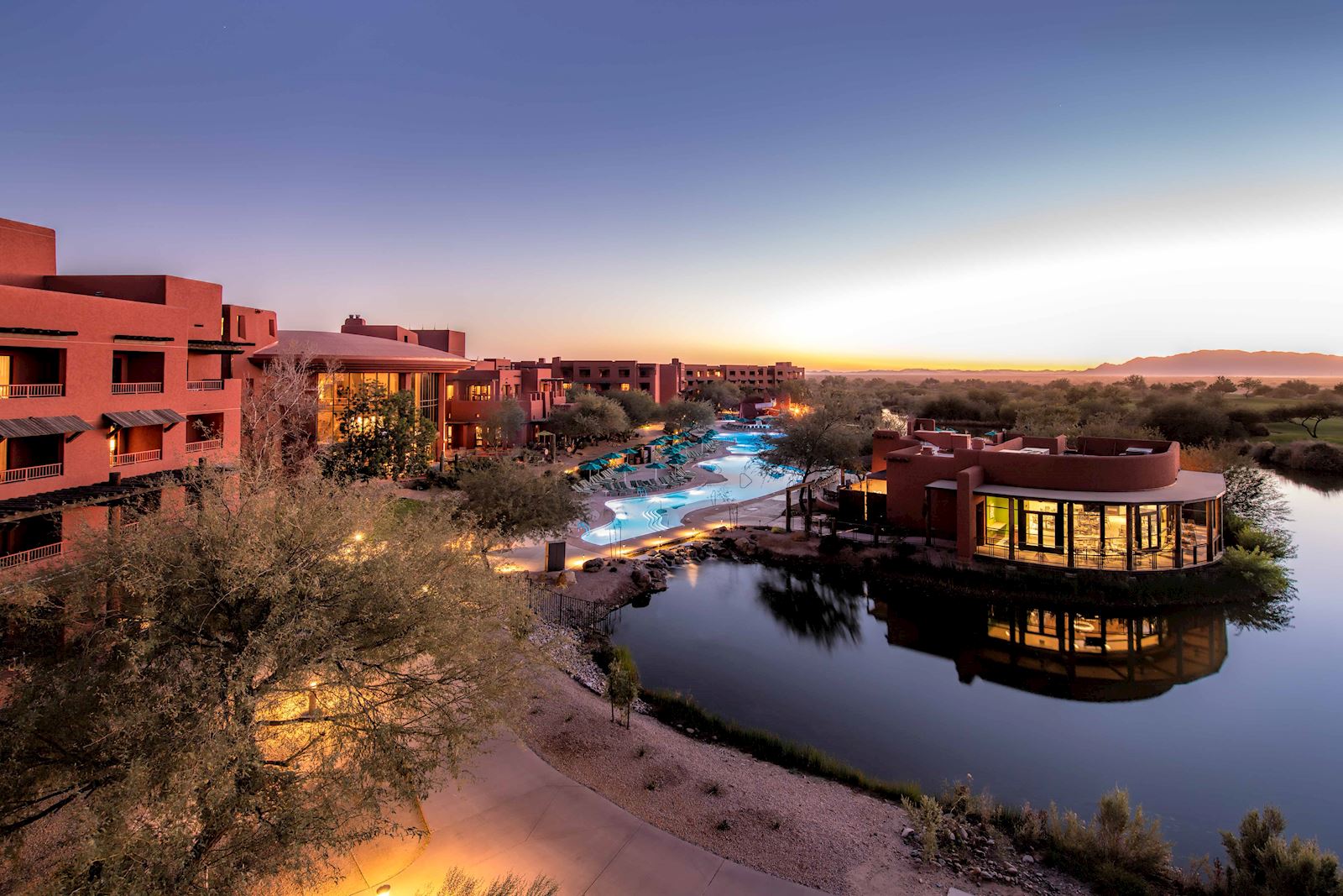 Aerial view of Sheraton Grand at Wild Horse Pass in Phoenix, AZ