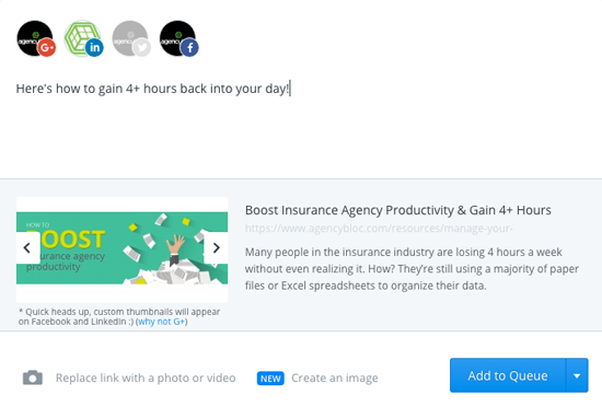 Buffer Scheduled Post for Facebook