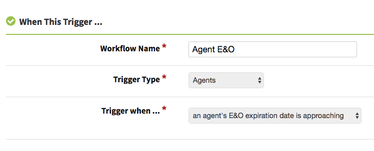 Agent E&O expiration automated reminder