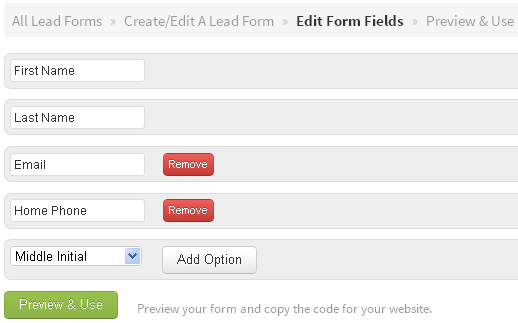 AgencyBloc Lead forms