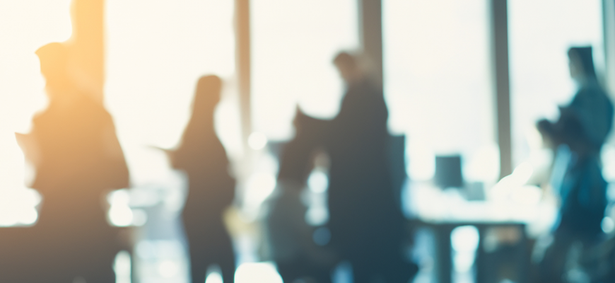 A blurred image of an agency of benefits agents