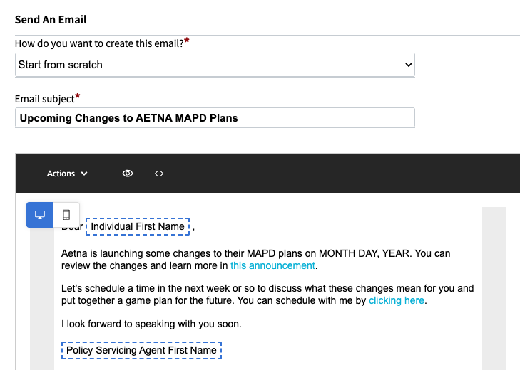 Sales-focused email promotion