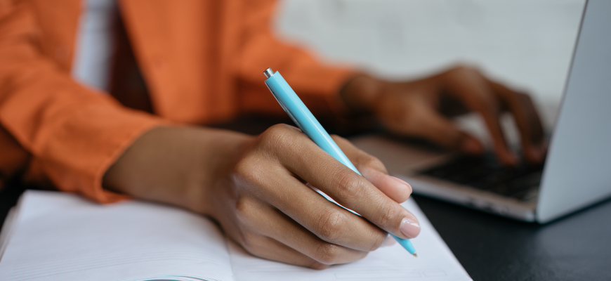 Insurance agent studying for AHIP exam