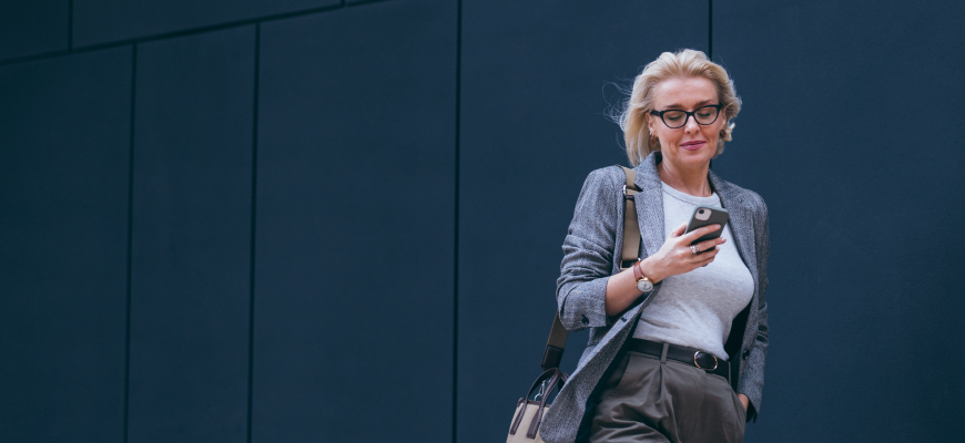Insurance agent working on phone