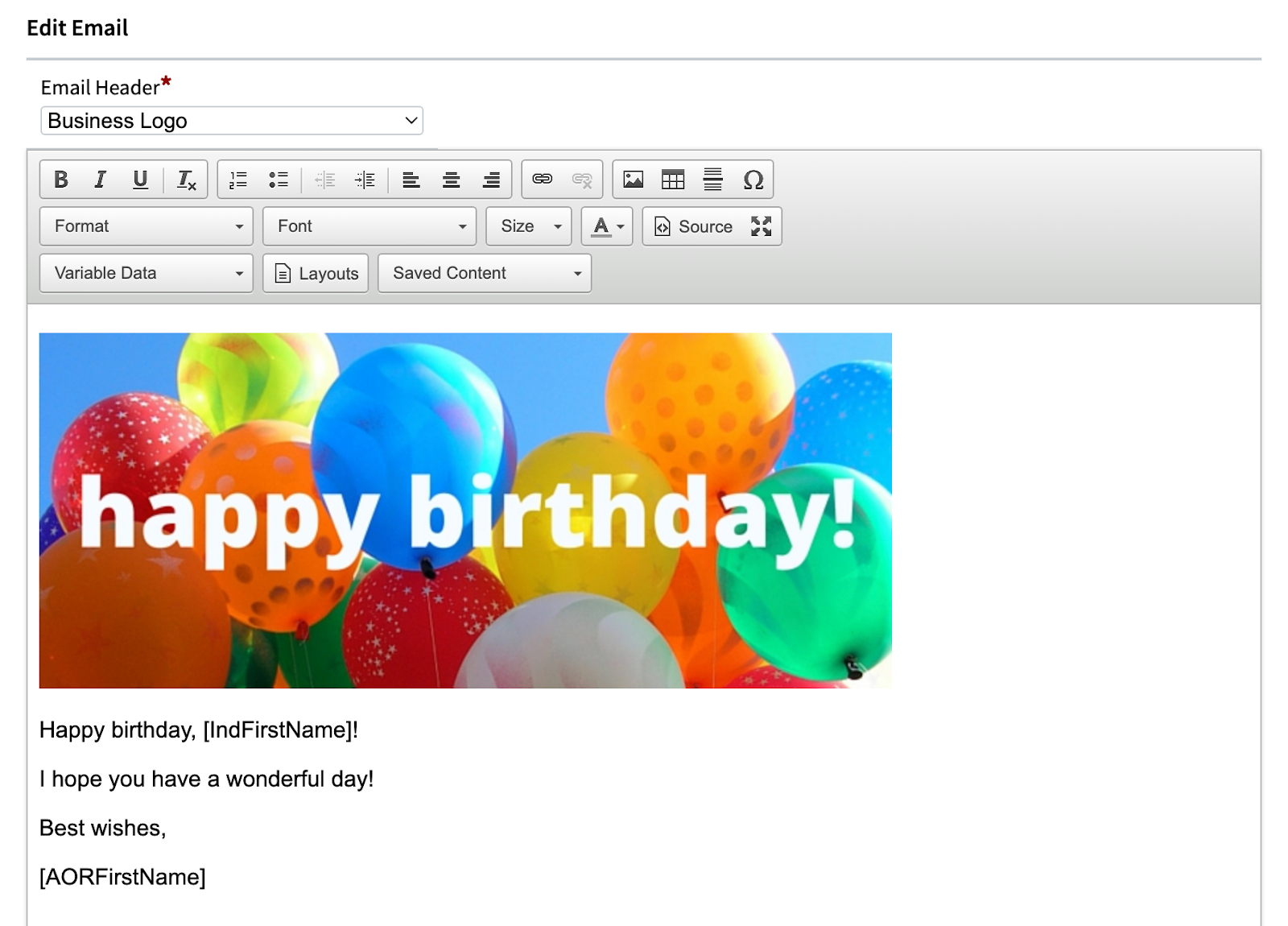 Happy Birthday Workflow in AgencyBloc