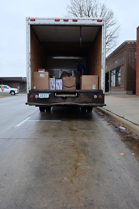 Loading the truck