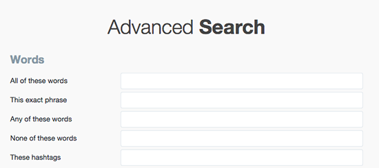 Twitter Advanced Search