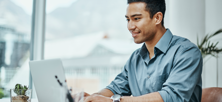 Three insurance agents looking at tablets together