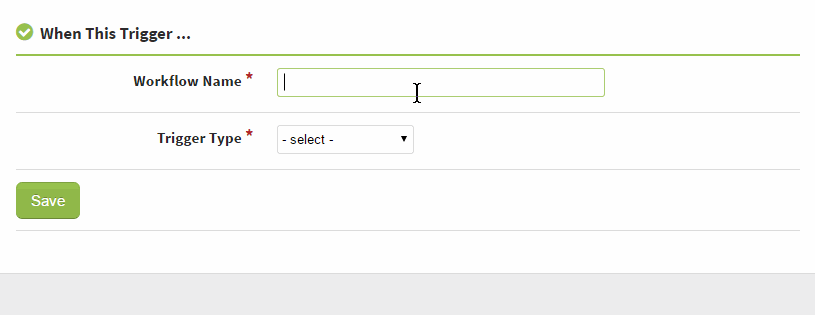 Select Workflow Trigger