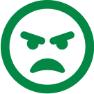 Angry face icon