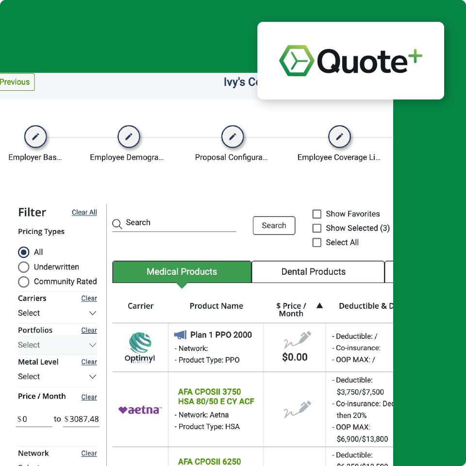 AgencyBloc's Quote+ solution