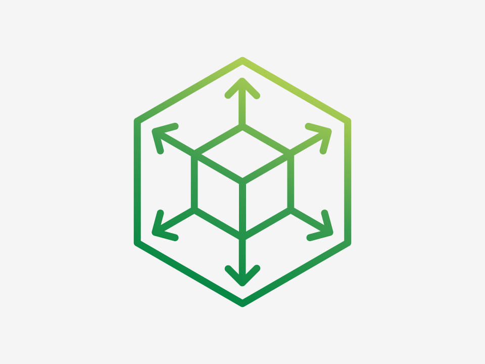 Icon depicting scalability