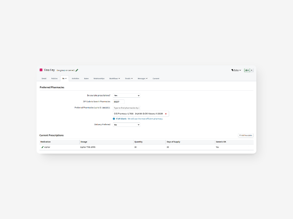 Create a completed Medicare data picture for each beneficiary