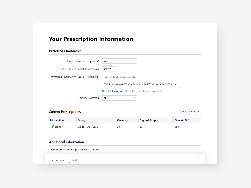 Medicare prescription and pharmacy data collection in Rx Collect from AgencyBloc