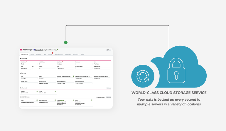 Cloud storage in AgencyBloc
