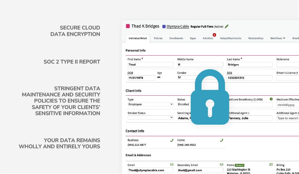 Security in AgencyBloc