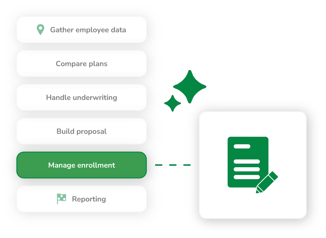 Graphic showing the fifth step in the Quote+ process