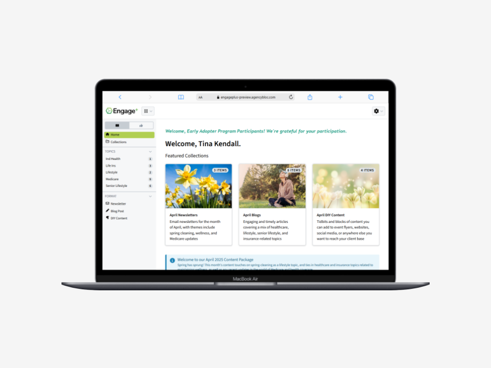 A view into AgencyBloc's innovative Engage+ solution