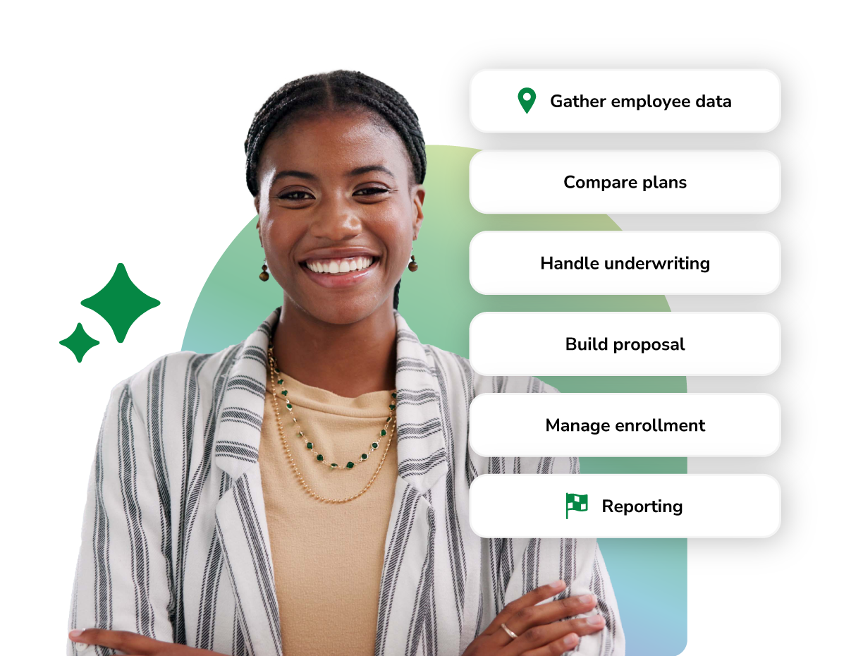 Smiling woman with the Quote+ process