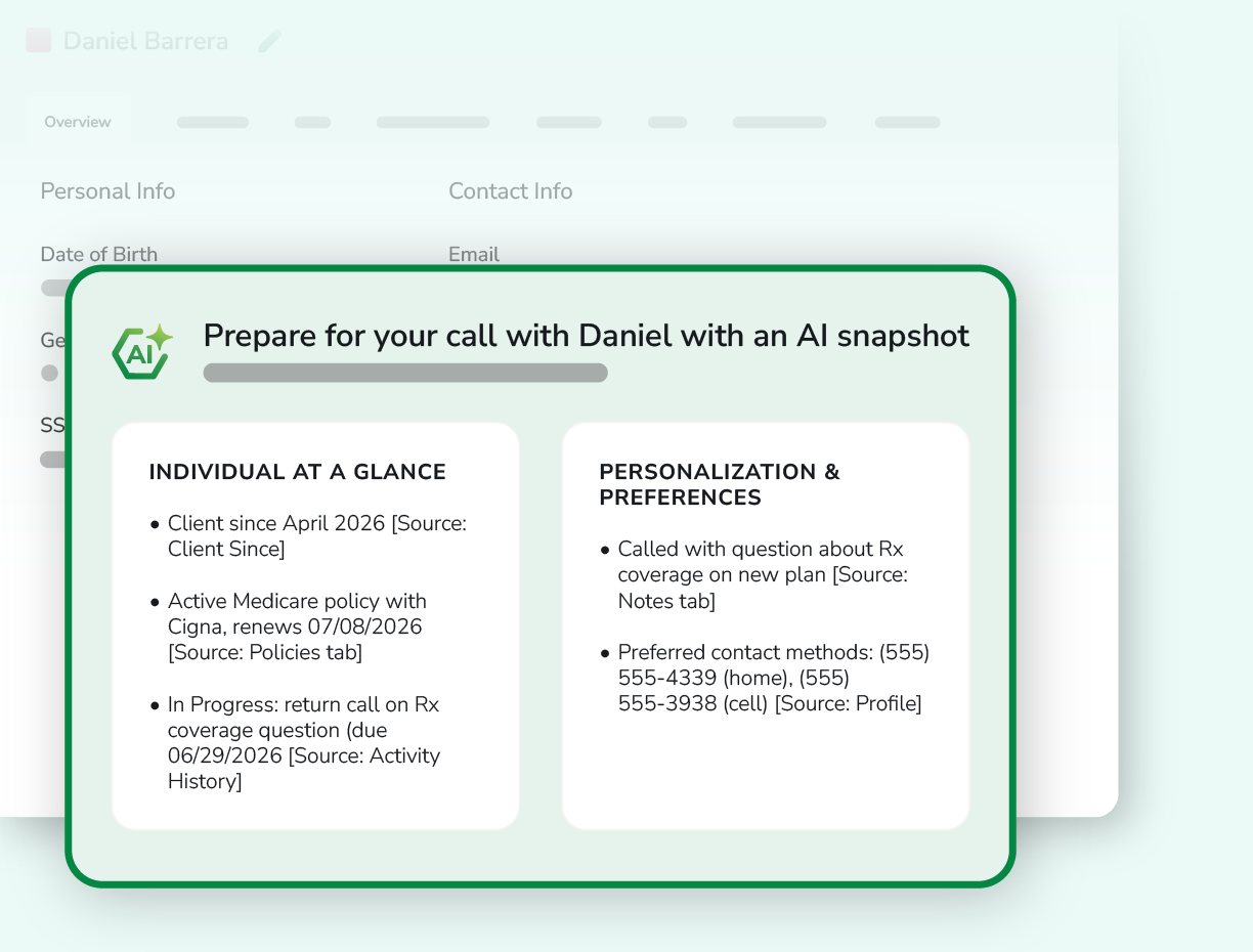 Mockup showing the Instant Client Snapshot