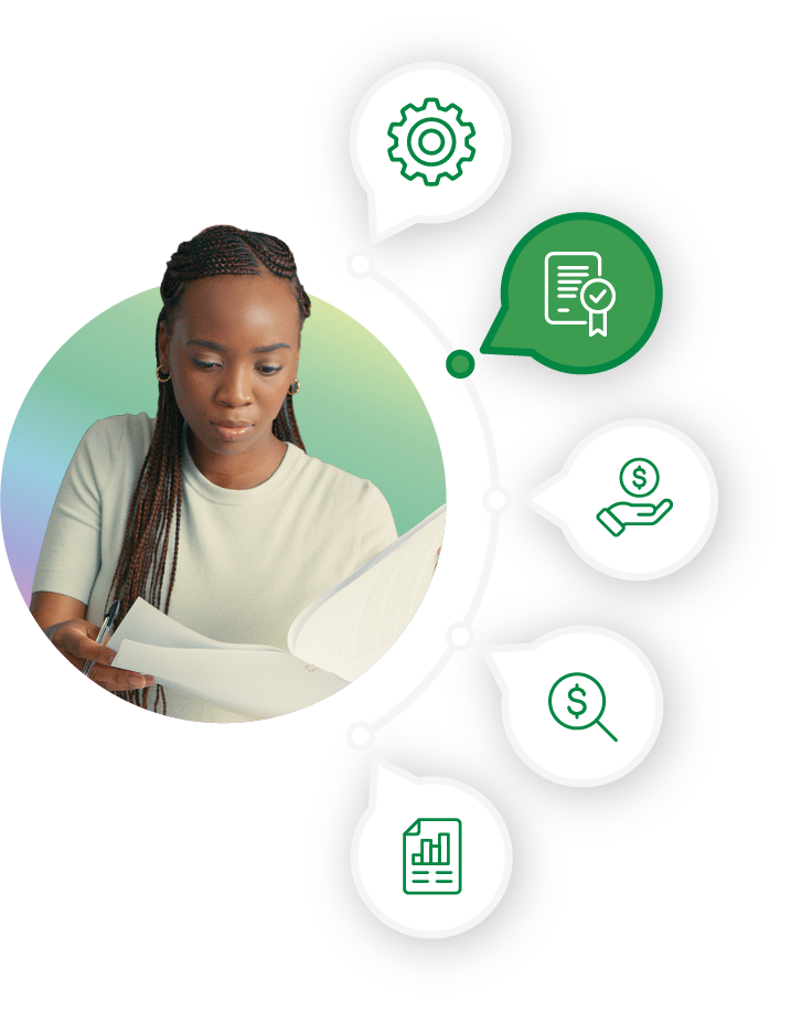 Woman doing paperwork