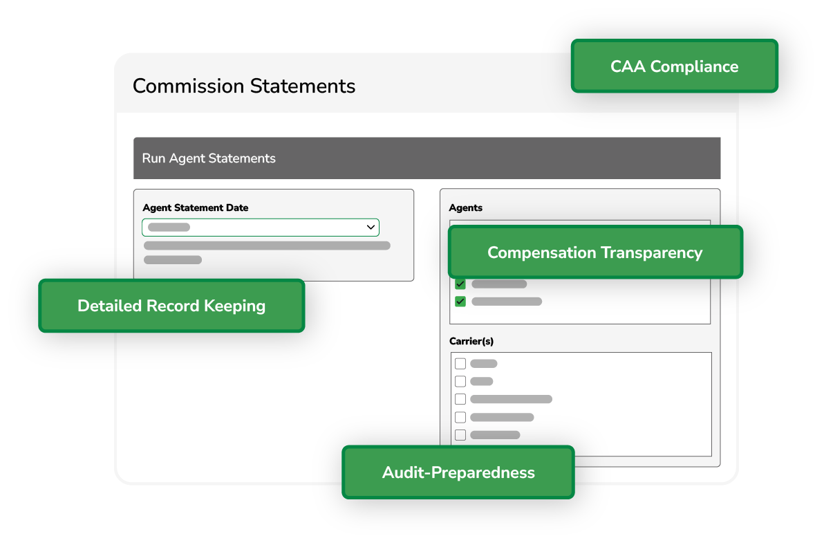 Graphic showing auditing and compliance features