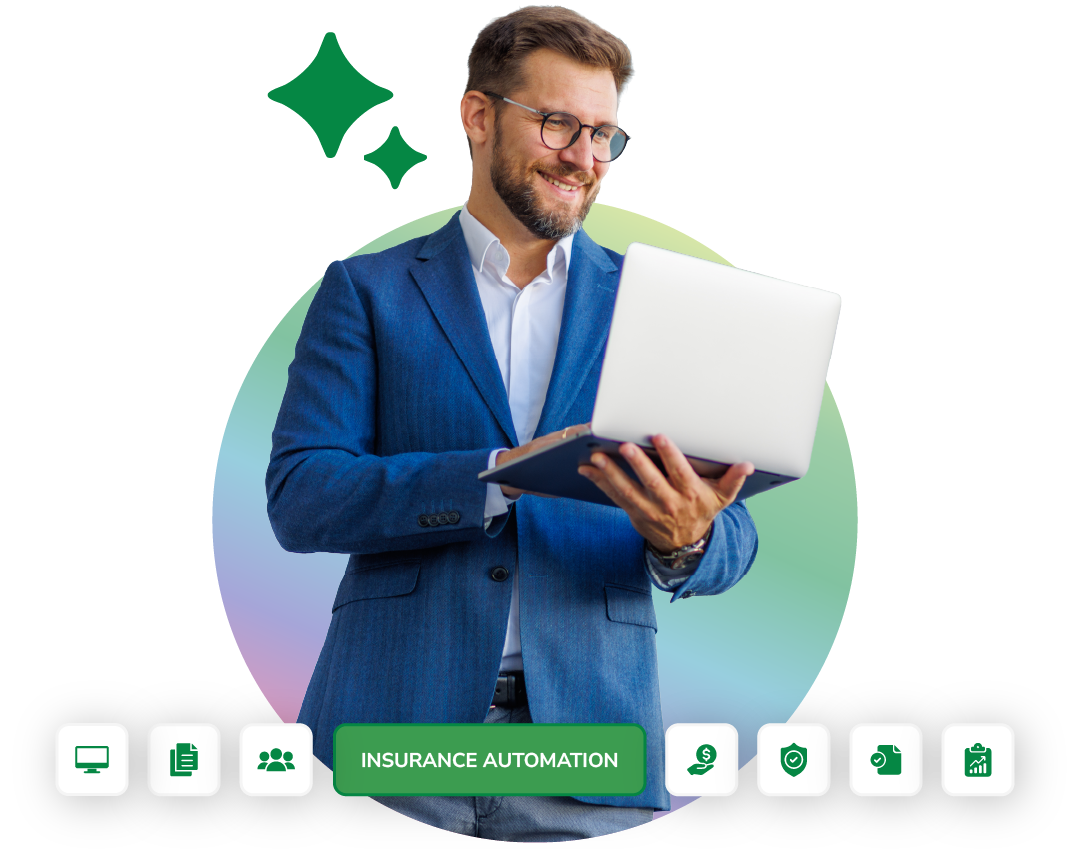 Man working on laptop