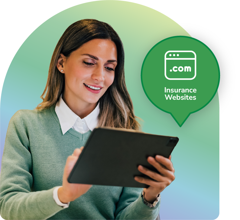 Woman working on iPad