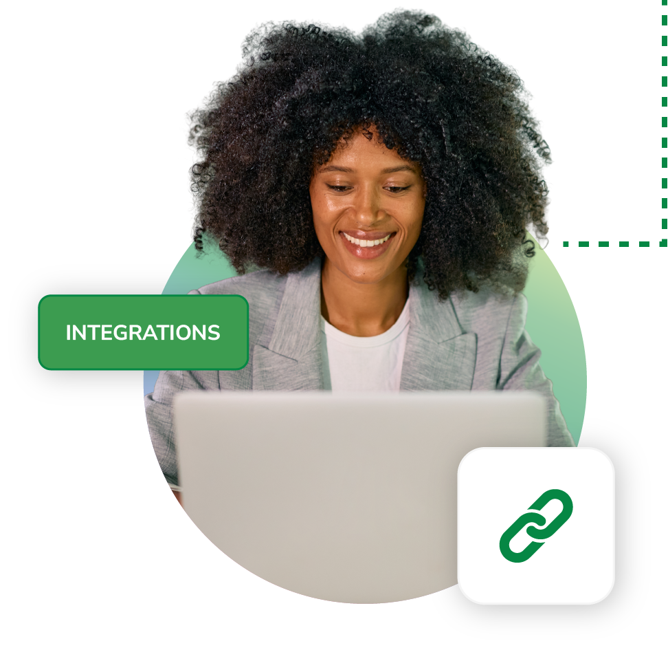 Woman working on laptop