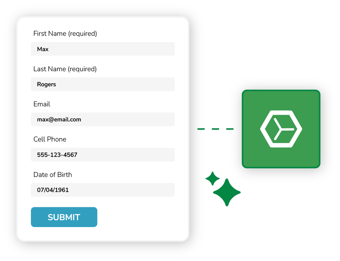 Image showing how lead forms work in AMS+