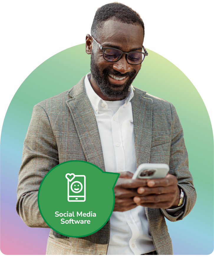 Man working in cell phone