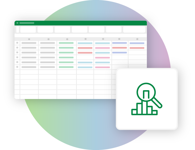 Mockup showing analytics features in AMS+