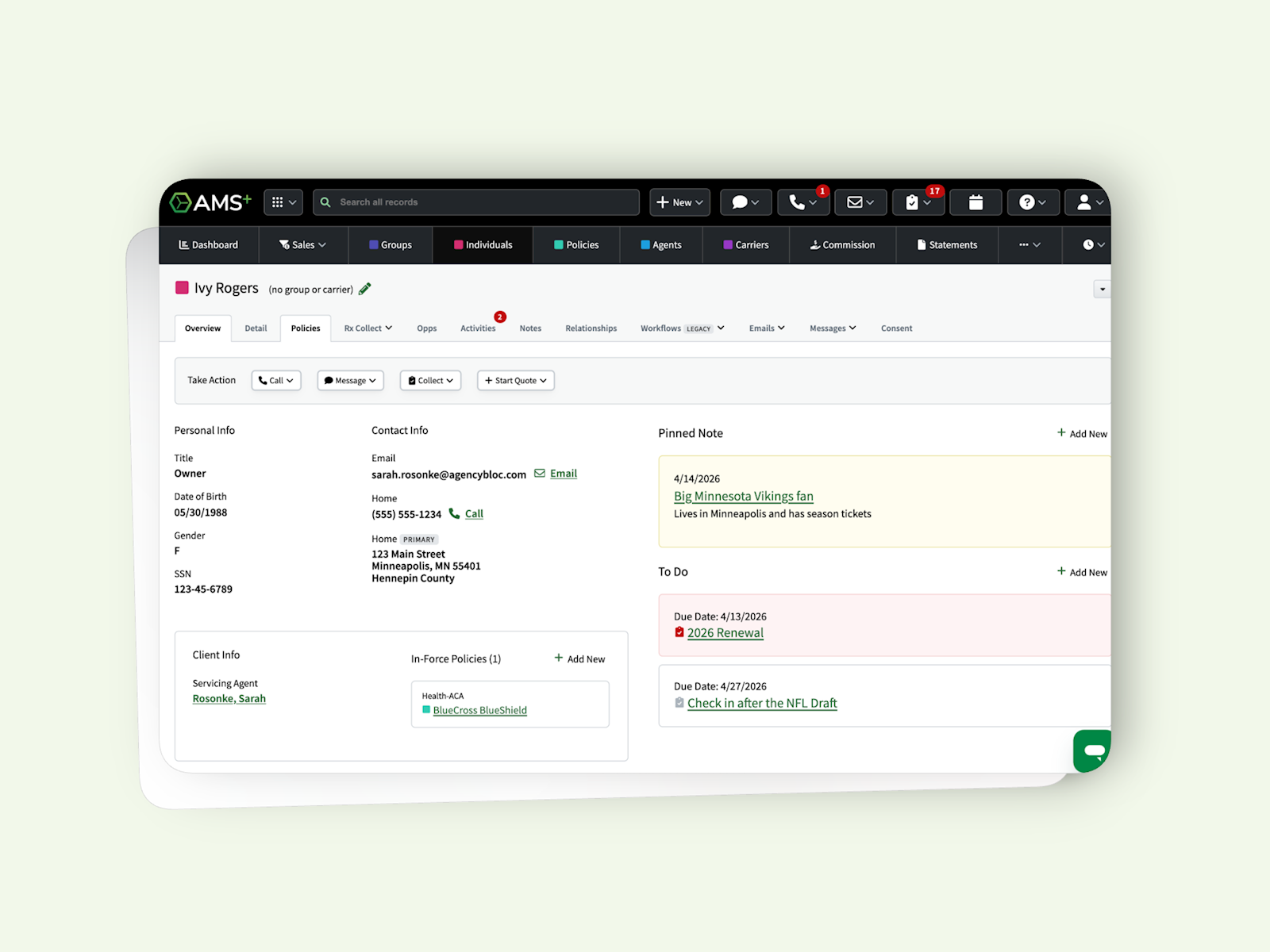 The industry-specific CRM in AMS+