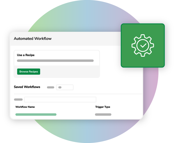Mockup showing automation features in AMS+
